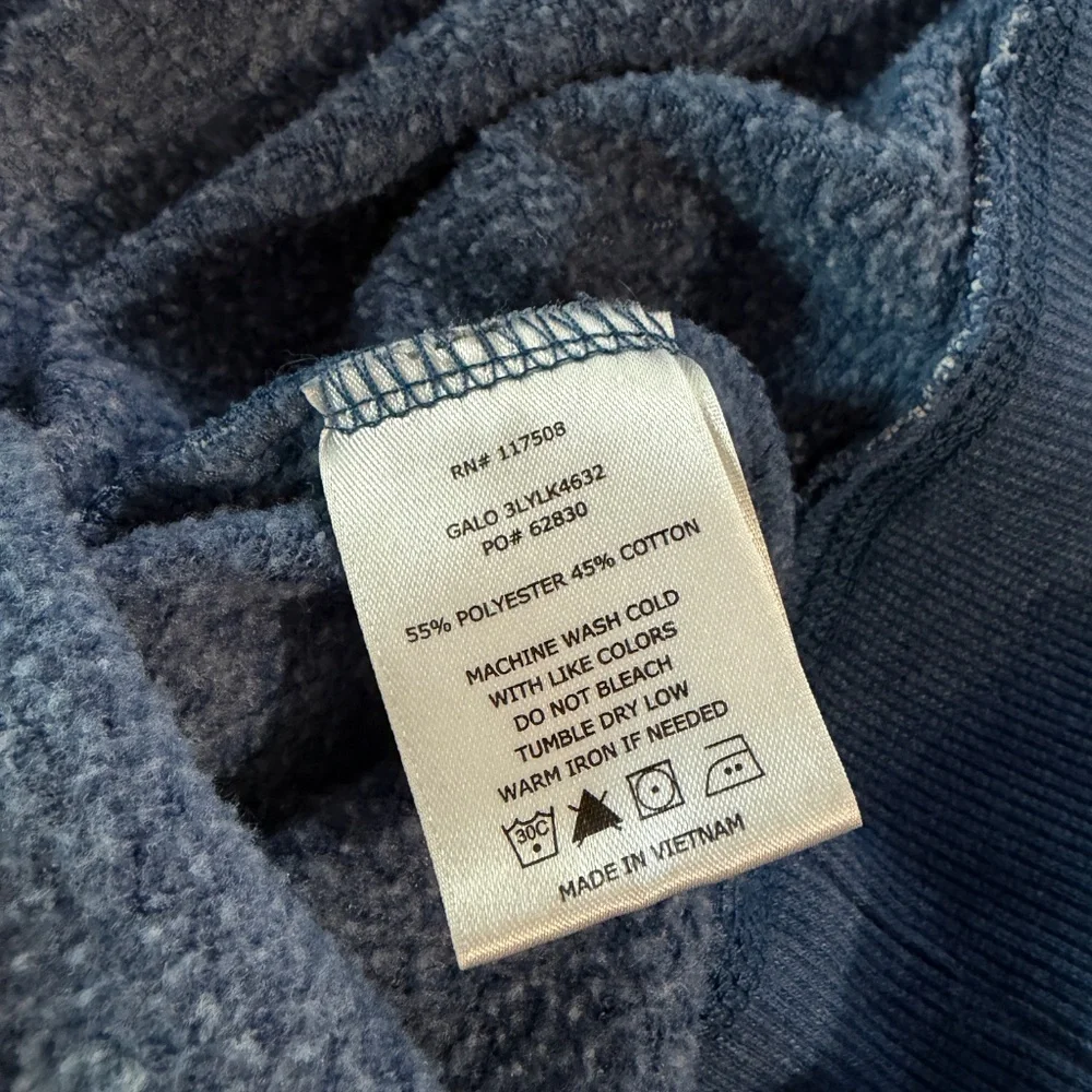 Levi's Sweatshirt Retro Howling Wolf Blue Mens Small Pullover Crew Neck